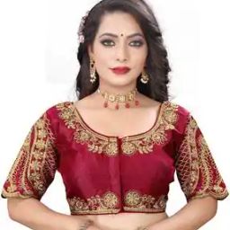 Embroidered Front-Open Blouse-image-70