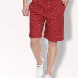 Athleisure Soft Suede Touch Allover Print Lounge Shorts-picture-25