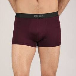 Men Typographic Print Trunks with Elasticated Waist-image-76