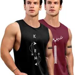 Men Pack of 2 Typographic Print Vests-picture-11