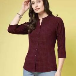 Women Checked Relaxed Fit Shirt-image-79