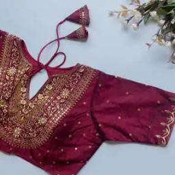 Embroidered Back Open Blouse-picture-13