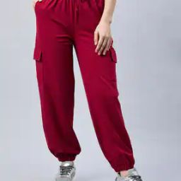 Women Cargo Joggers with Drawstring Waist-image-97