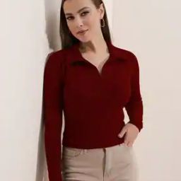 Women Ribbed Fitted Top-33