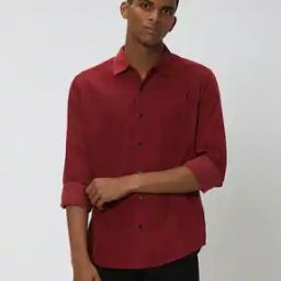 Men Slim Fit Corduroy Shirt-picture-31