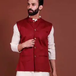 Men Nehru Jacket with Welt Pockets-picture-34
