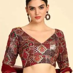 Women Embroidered Back-Open Blouse-picture-36
