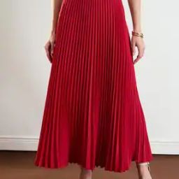 Women A-Line Skirt with Elasticated Waist-image-62