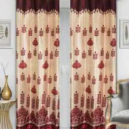 Set of 4 Floral Print Door Curtains with Eyelets-26