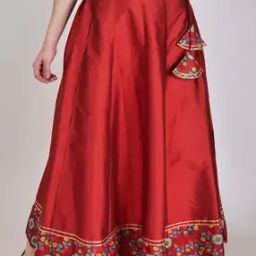 Women Floral Print Flared Skirt-picture-18