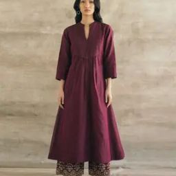 Women  Mandarin Collar A-Line Kurta Set-picture-3