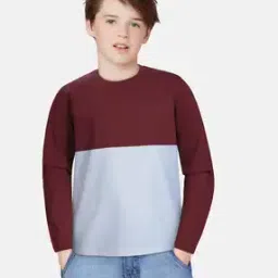 Colourblock Regular Fit Crew-Neck T-Shirt-image-9