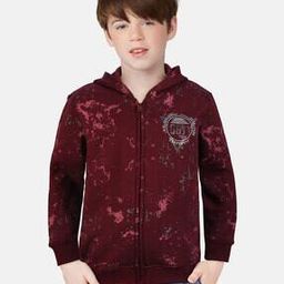 Printed Hoodie with Ribbed Hem-image-30