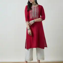 Embroidered Straight Kurta-image-54