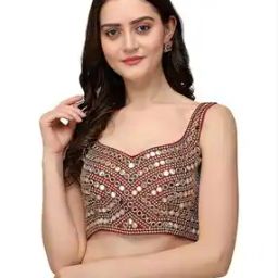 Women Embellished Back Open Blouse-image-20