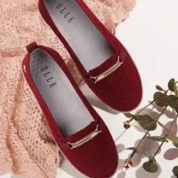 Women Round-Toe Slip-On Shoes with Metal Accent-image-72