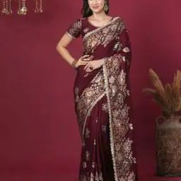 Women Traditional Saree with Blouse Piece-image-56