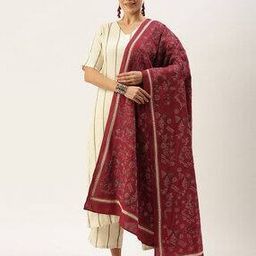 Kantha Embroidered Cotton Dupatta-image-1