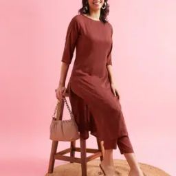 Women Striped Straight Kurta Set-picture-34