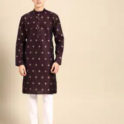 Mandarin Collar Long Kurta-image-51