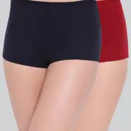 Pack of 2 Full-Coverage Boyleg with Elasticated Waist-image-78
