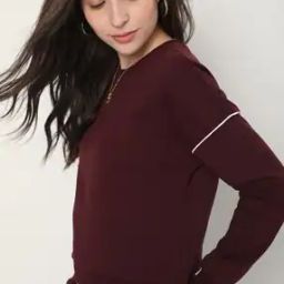 Jazz Crew-Neck Sweatshirt with Ribbed Hem-image-81
