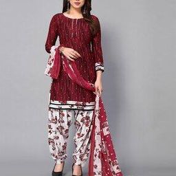 Floral Unstitched Dress Material-image-47