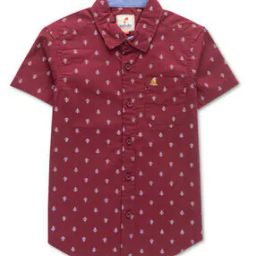 Boys Printed Regular Fit Shirt with Patch Pocket -image-78