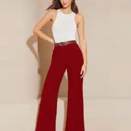 High-Rise Pants with Elasticated Waist-image-55