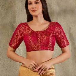 Women Floral Woven Front-Open Blouse-image-20