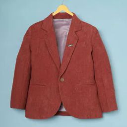 Boys Ribbed Blazer with Notched Lapel-image-87