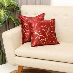 Set of 2 Velvet Abstract Cushion Cover-51