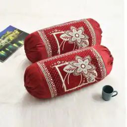 Set of 2 Floral Woven Bolsters 32" x 16"-picture-52