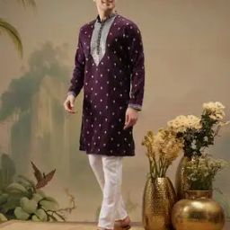 Men Embroidered Regular Fit Long Kurta-picture-13