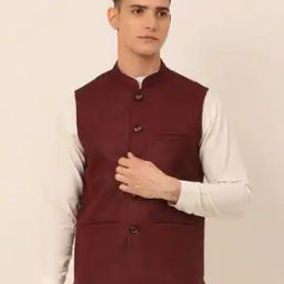 Nehru Jacket with Welt Pockets-47