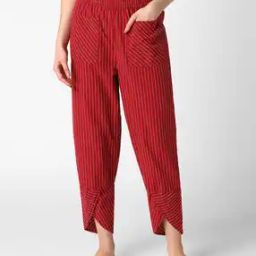 Women Striped Relaxed Fit Lounge Pants-image-59