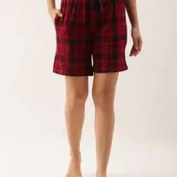 Women Checked Cotton Shorts-picture-26