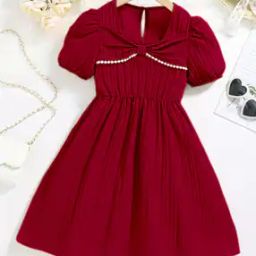 Girls Cotton Fit and Flare Dress-image-8