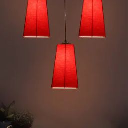 Jute Pyramid Cluster Hanging Lamp-31