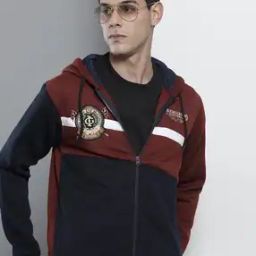 Colourblock Zip-Front Hoodie-picture-11