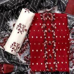 Women Embroidered Unstitched Dress Material-image-22