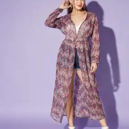 Women Floral Print Loose Fit Shrug-32