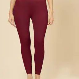 Women Ankle-Length Leggings with Elasticated Waist-image-27