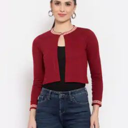 Solid Full Sleeves Shrug-12