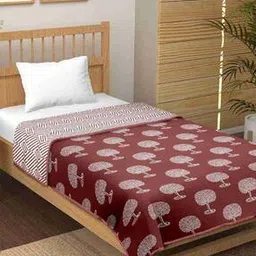 300 GSM Floral Print Cotton Reversible Single Dohar-image-36