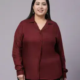 Women Regular Fit Shirt with Cuban Collar-image-41