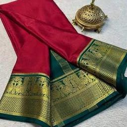 Women Mysore Silk Woven Saree with Zari Border -picture-39