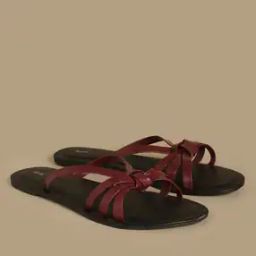 Women Slip-On Sandals with Knot Accent-image-1