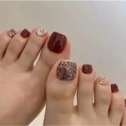 Set of 24 Artificial Reusable Toe Nails -17
