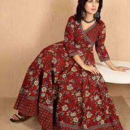 Women Floral Print Fit & Flare Dress-image-49